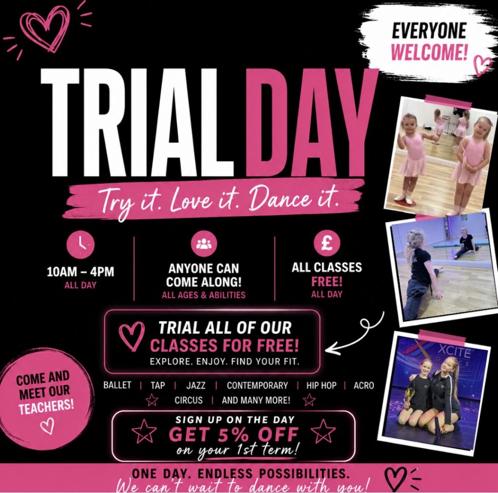 The HLR Dance Academy Trial Day Poster
